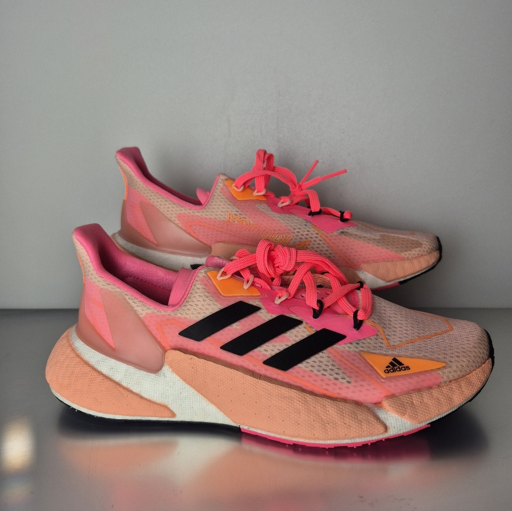 ADIDAS X9000L4 Ultraboots Running.  Pink/Oranges, Size W 7.5. Used. No Box.